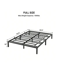 gaomon Inch Bed Frame, No Box Spring Needed, Heavy Duty Metal Platform Bed Frame For Bedroom, Easy Assembly