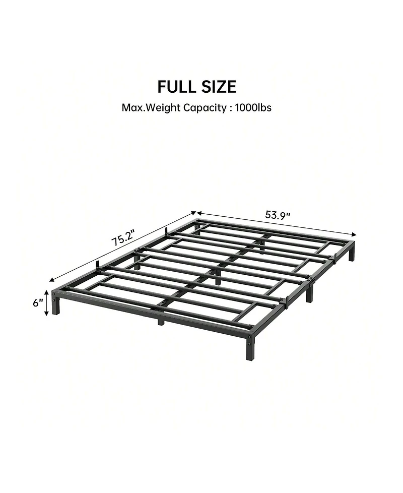 gaomon Inch Bed Frame, No Box Spring Needed, Heavy Duty Metal Platform Bed Frame For Bedroom, Easy Assembly