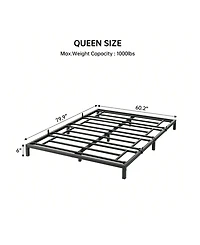 gaomon 8 Inch Bed Frame, No Box Spring Needed, Heavy Duty Metal Platform Bed Frame For Bedroom, Easy Assembly