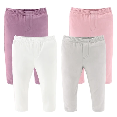 The Peanutshell Baby Girls Jeggings, 4-Pack