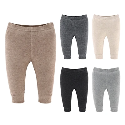 The Peanutshell Baby Boy & Girl Pants, 5-Pack, Earthy Neutrals
