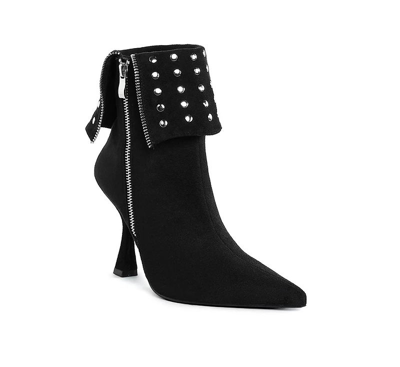 Piccini Stud Embellished Foldover Boots