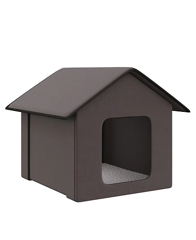Pawhut Outdoor Heated Cat House, Warm Insulated Feral Cat Shelter Indoor