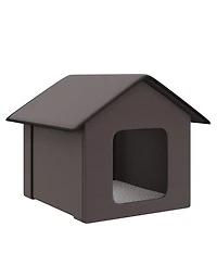 Pawhut Outdoor Heated Cat House, Warm Insulated Feral Cat Shelter Indoor