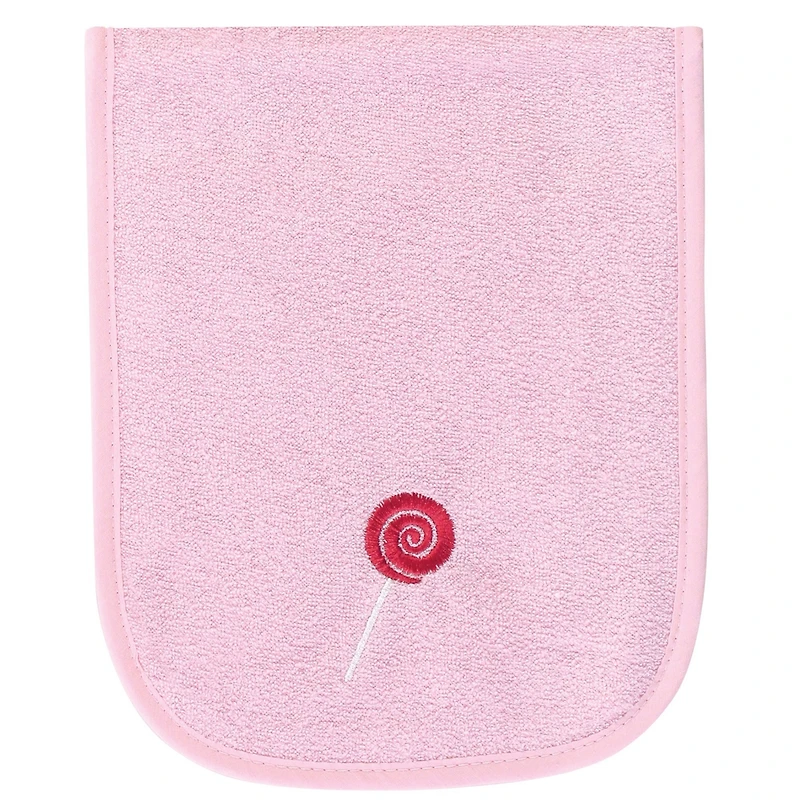 Hudson Baby Girls Cotton Terry Bib and Burp Cloth Set