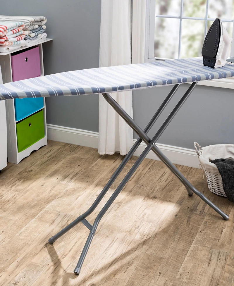 Seymour Home Products Adjustable Height, 4 Leg Ironing Board with Mesh Top and Iron Rest