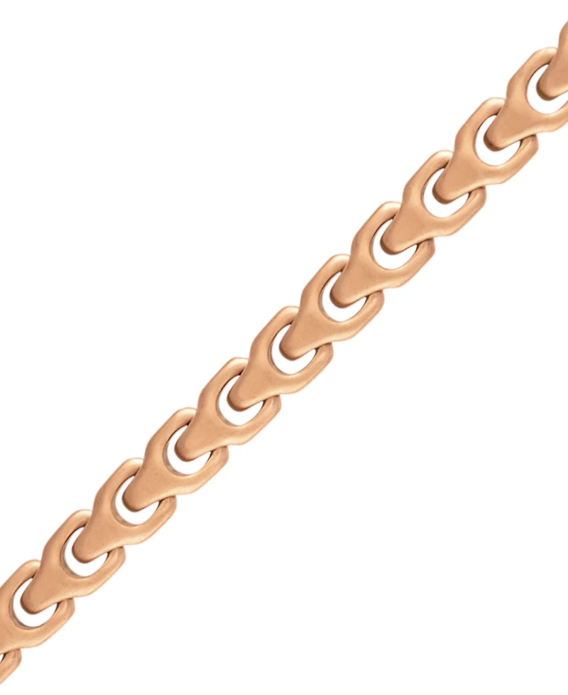 Bulova Men's Rose Gold-Tone Stainless Steel Link Bracelet