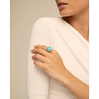 UNOde50 Flashy Silver Muran Glass Ring