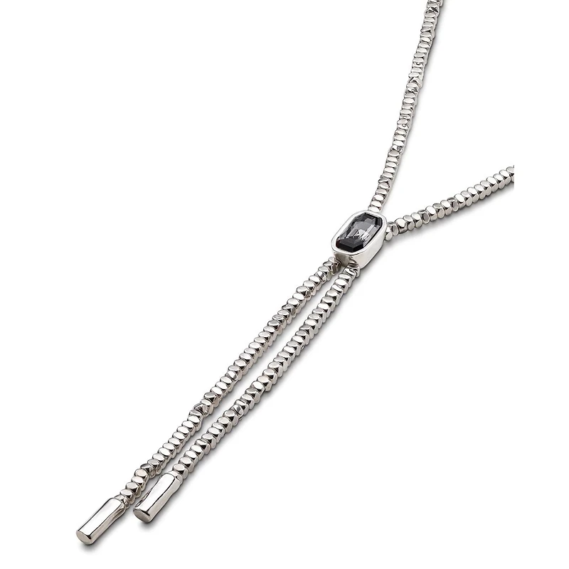 UNOde50 Sterling Silver and Gray Crystal Necklace
