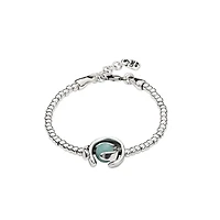 UNOde50 One Strand Elastic Double Moon Bead Metal Bracelet