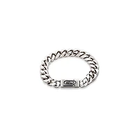 UNOde50 Sterling Silver-Plated Treaded Bearded Chain Metal Bracelet