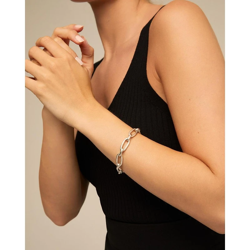 UNOde50 Medium Sized Oval Link Carabiner Clasp Bracelet
