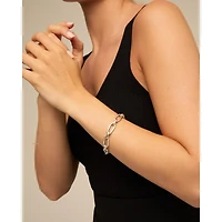 UNOde50 Medium Sized Oval Link Carabiner Clasp Bracelet