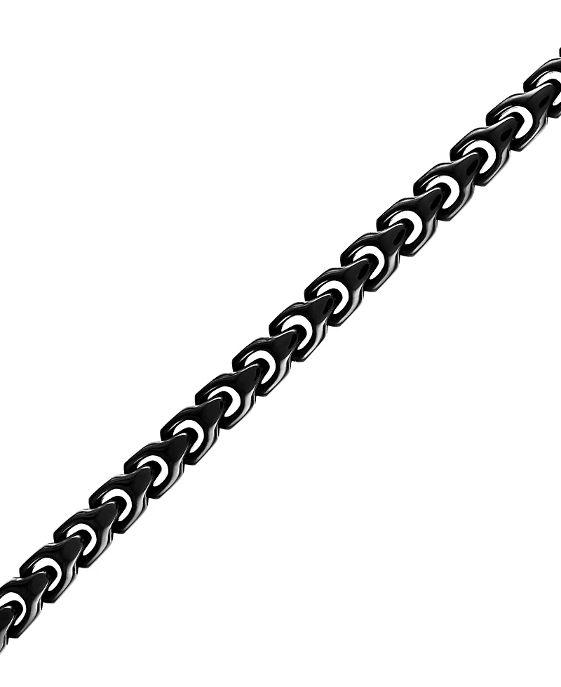 Bulova Men's Black-Tone Stainless Steel Link Bracelet