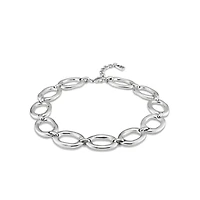 UNOde50 Sterling Silver Plated Metal Alloy Oval Links Necklace