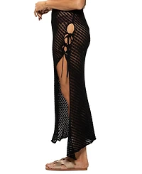 Dotti Women's Crochet Side-Tie Cover-Up Maxi Skirt