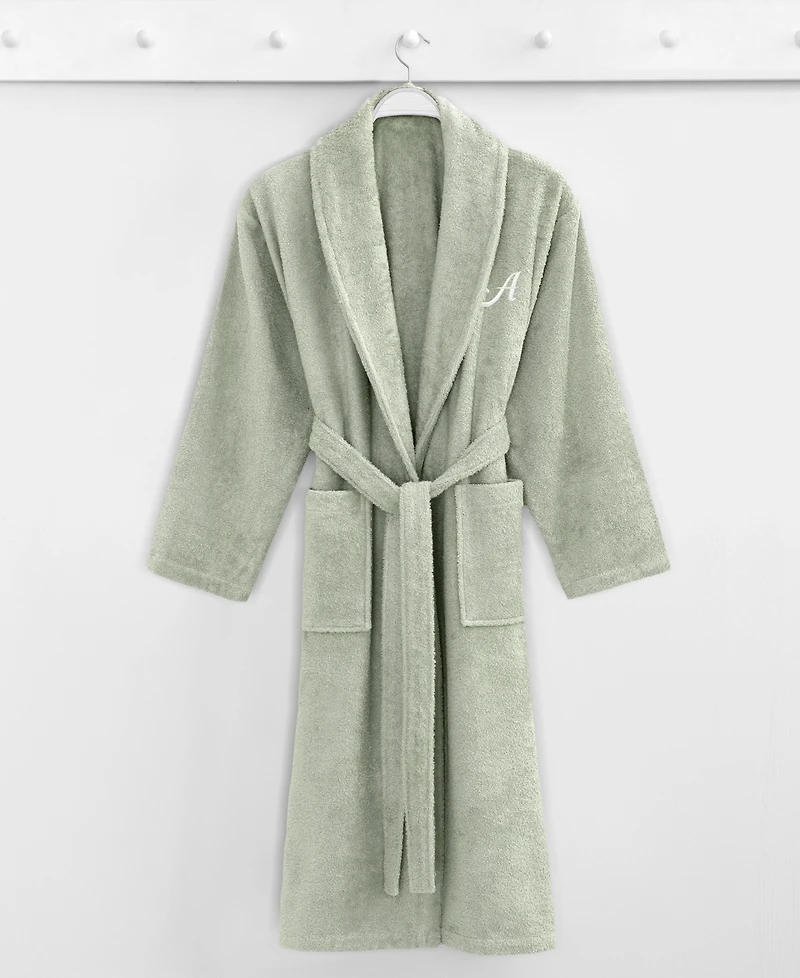 Linum Home Font 100% Turkish Cotton Unisex Terry Bathrobe