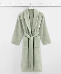 Linum Home Font 100% Turkish Cotton Unisex Terry Bathrobe