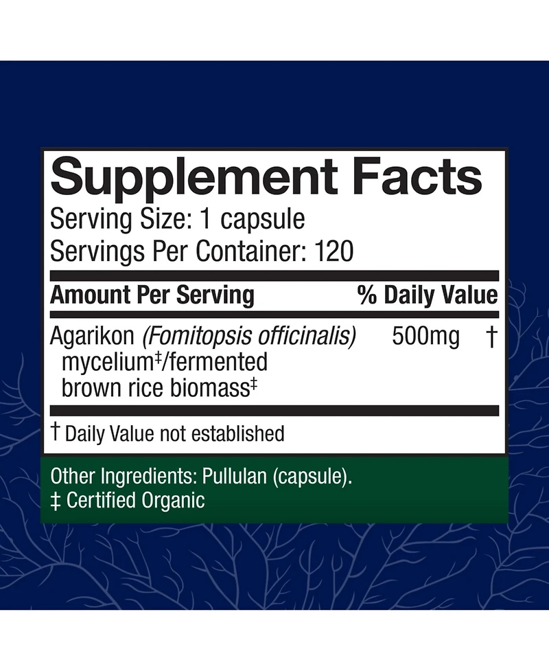 Host Defense Agarikon Capsules - Immune System Support Supplement - Mushroom Supplement to Aid Immune Functions & Cell Strength