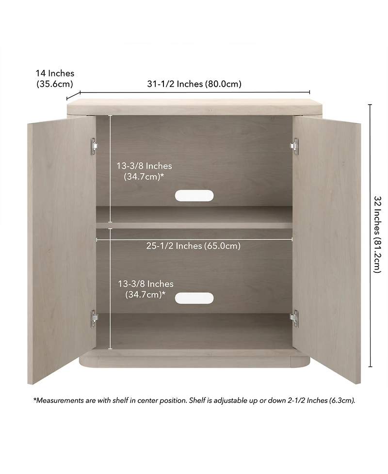 Hudson & Canal 32" Plympton Wide Rectangular Accent Cabinet