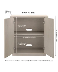 Hudson & Canal 32" Plympton Wide Rectangular Accent Cabinet