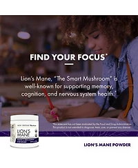 Host Defense Lion's Mane Powder - Brain Health Support Supplement - Mushroom Supplement to Support Focus & Memory Function