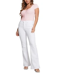 Guess Women's Shirred Short-Sleeve Top