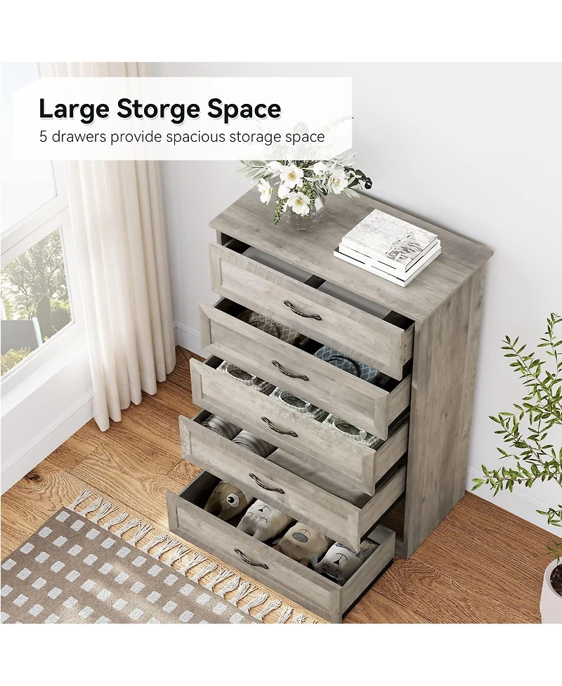 gaomon Modern Drawers Dresser, Chest of Drawers Closet Organizers and Storage Clothes