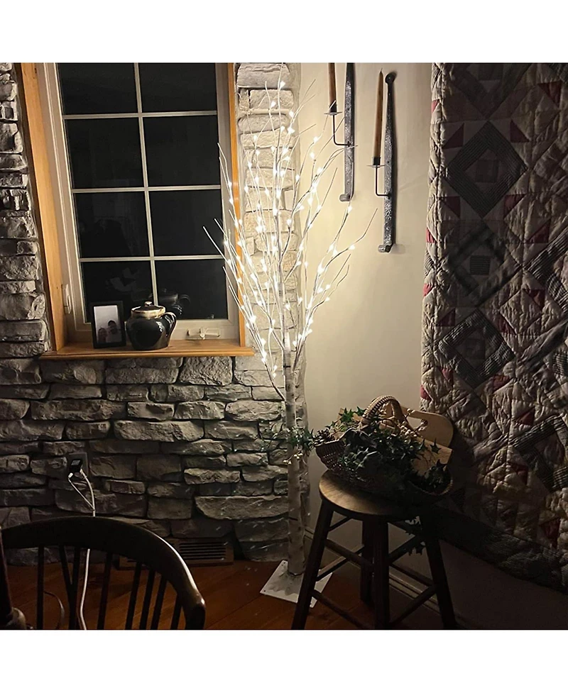 Twinkle Star Lighted Birch Tree for Home Wedding Festival Party Decoration