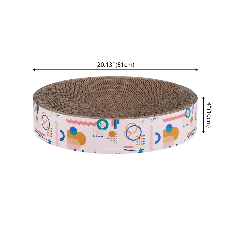 The Licker Store Nelson 20.13" Modern Cardboard Round Bowl Cat Scratcher with Catnip