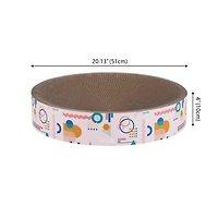 The Licker Store Nelson 20.13" Modern Cardboard Round Bowl Cat Scratcher with Catnip