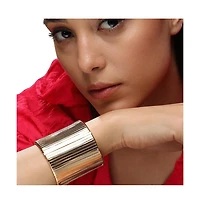 Sohi Women's Ribbed Statement Bracelet