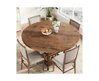 47-Inch Round Dining Table for 4: Featuring a 1.59-Inch Thick Top