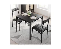 gaomon Dining Table Set for 2 with Cushion Chairs, 3 Piece Kitchen Table and Upholstered Chairs for Kitchen Apartment Dining Room Small Space