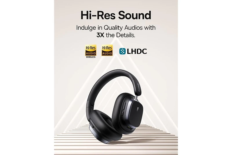 Baseus Wireless Headphones Noise Cancelling Over-Ear Bluetooth H1s, White