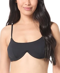 Vince Camuto Women's Printed Scoop Neck Underwire Bikini Top