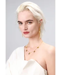 Iris Freshwater Pearl and Cubic Zirconia Radiant Reverie Cascade Hoop Earrings