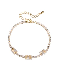 Macy's Cubic Zirconia Emerald Cut Laydown Bracelet
