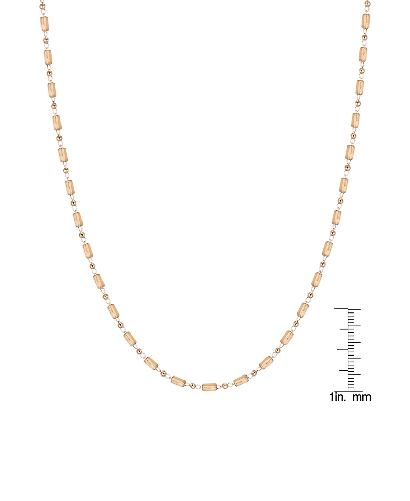Macy's Gold-Plated Beige Crystal Long Necklace