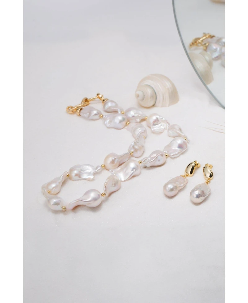Marina Freshwater Baroque Pearl Statement Choker Necklace