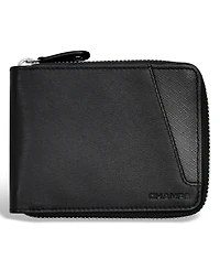 Champs Men's Iconic Collection Leather Zip Around Wallet