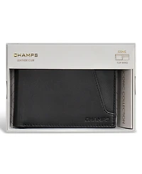 Champs Men's Iconic Collection Leather Top Wing Wallet