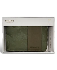 Champs Men's Camo Collection Leather Zip Around Wallet