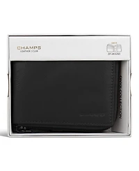 Champs Men's Onyx Collection Leather Zip Around Wallet