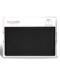 Champs Men's Onyx Collection Leather Vertical Slim Wallet