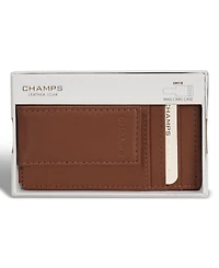 Champs Men's Onyx Collection Leather Mag Card Case