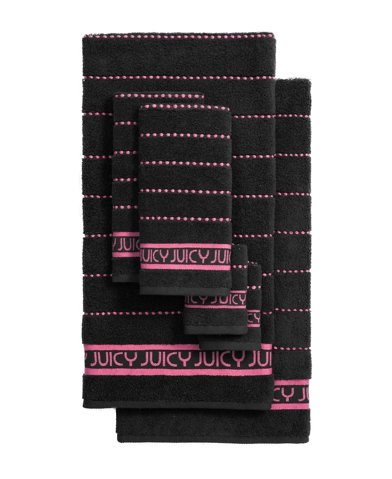 Juicy Couture Stripe Cotton 6-Pc. Bath Towel Set
