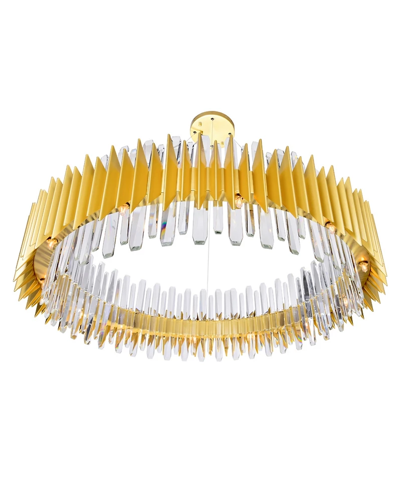 Cwi Lighting 12" Metal Cityscape 24 Light Chandelier