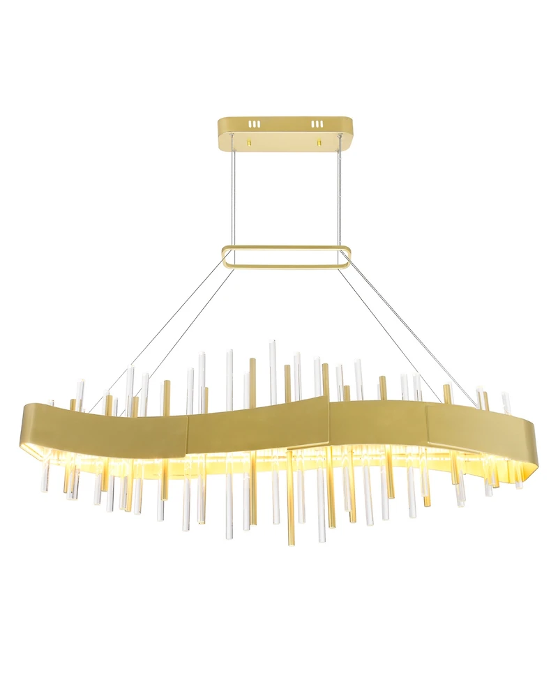Cwi Lighting 18" Metal Millipede Led Chandelier