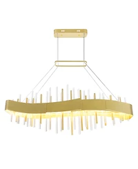Cwi Lighting 18" Metal Millipede Led Chandelier